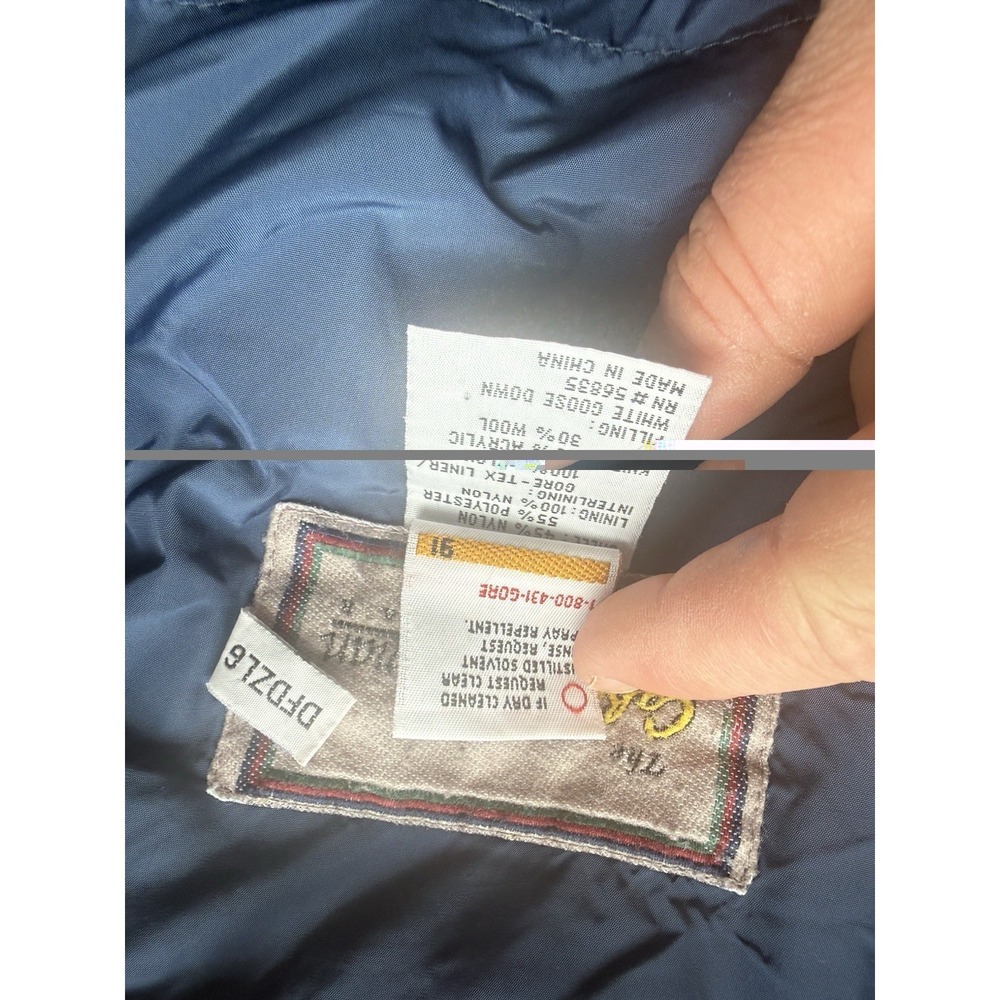 Vintage Cabela's Gore-Tex Parka Jacket Blue Mens Large Hunting Coat - Picture 5 of 10